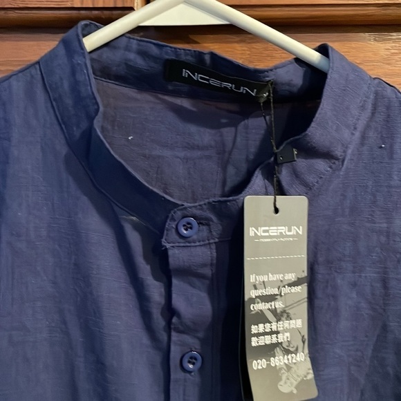 Incerun Short‎ Sleeve Button-up Shirt - Picture 3 of 7